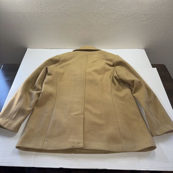 Old Navy Womens Pea Coat Soft Wool Blend Jacket Khaki Color Sz XL - Picture 13 of 14